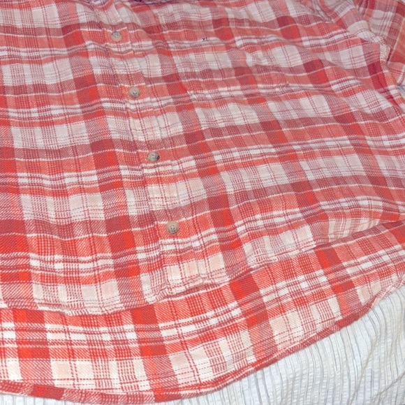 NWT American Eagle Cropped Plaid Flannel Button Down Shirt - Picture 9 of 12